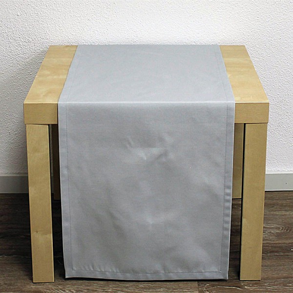 Tischdecke Mitteldecke Liso UNI grau 85x85cm Baumwollmischung Hossner