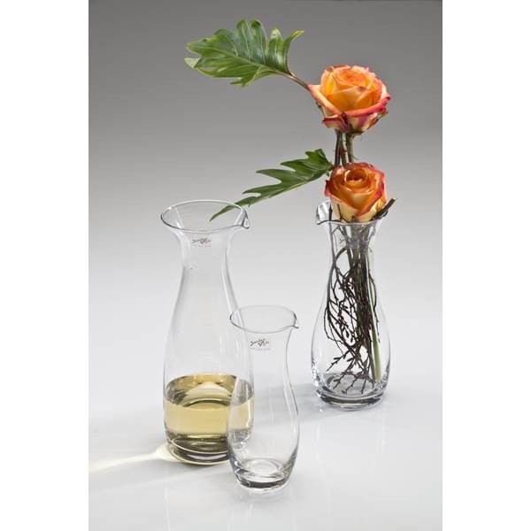 12cm hellgrün Glas Sandra Rich WA Deko Vase TULIP H Glasvase 18,5cm D 
