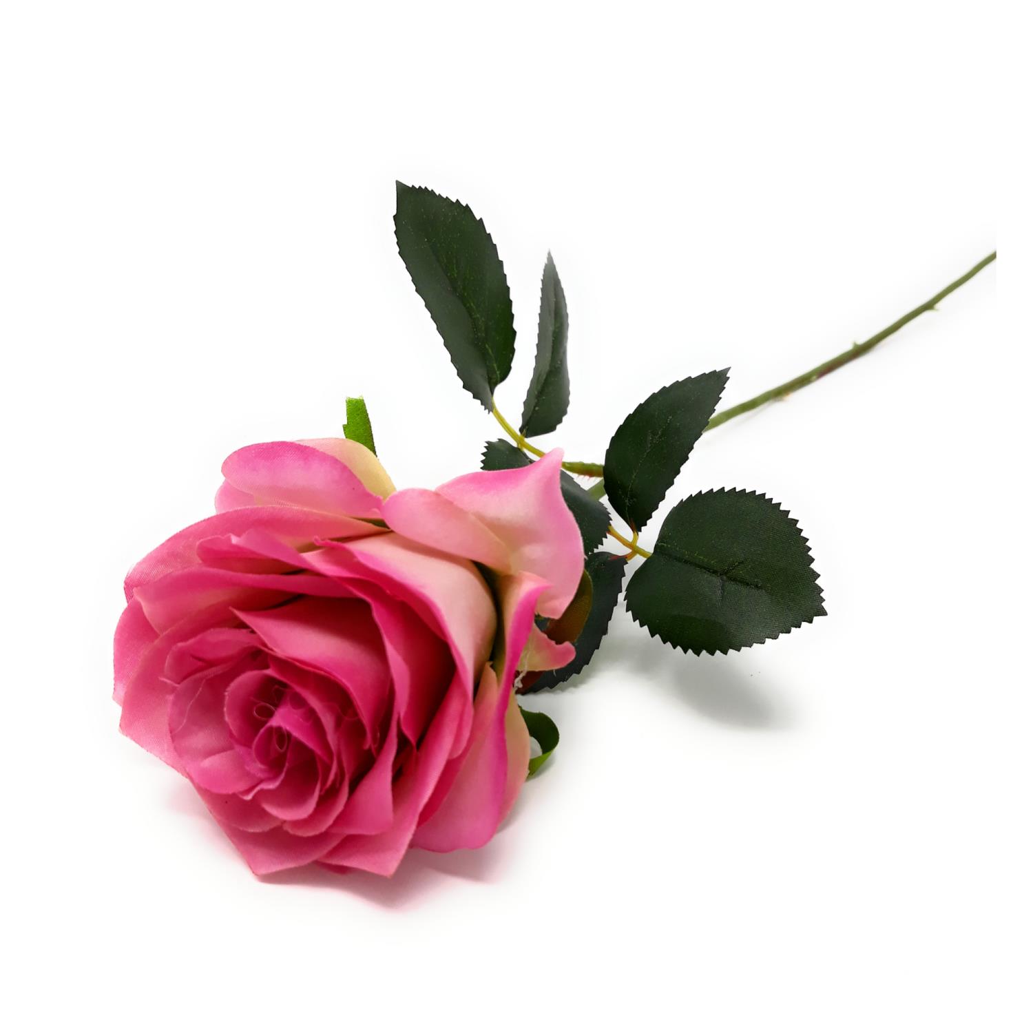 Deko-Blüte Rose 2er Set Blume Gartendeko Steinblumen 15+19cm 