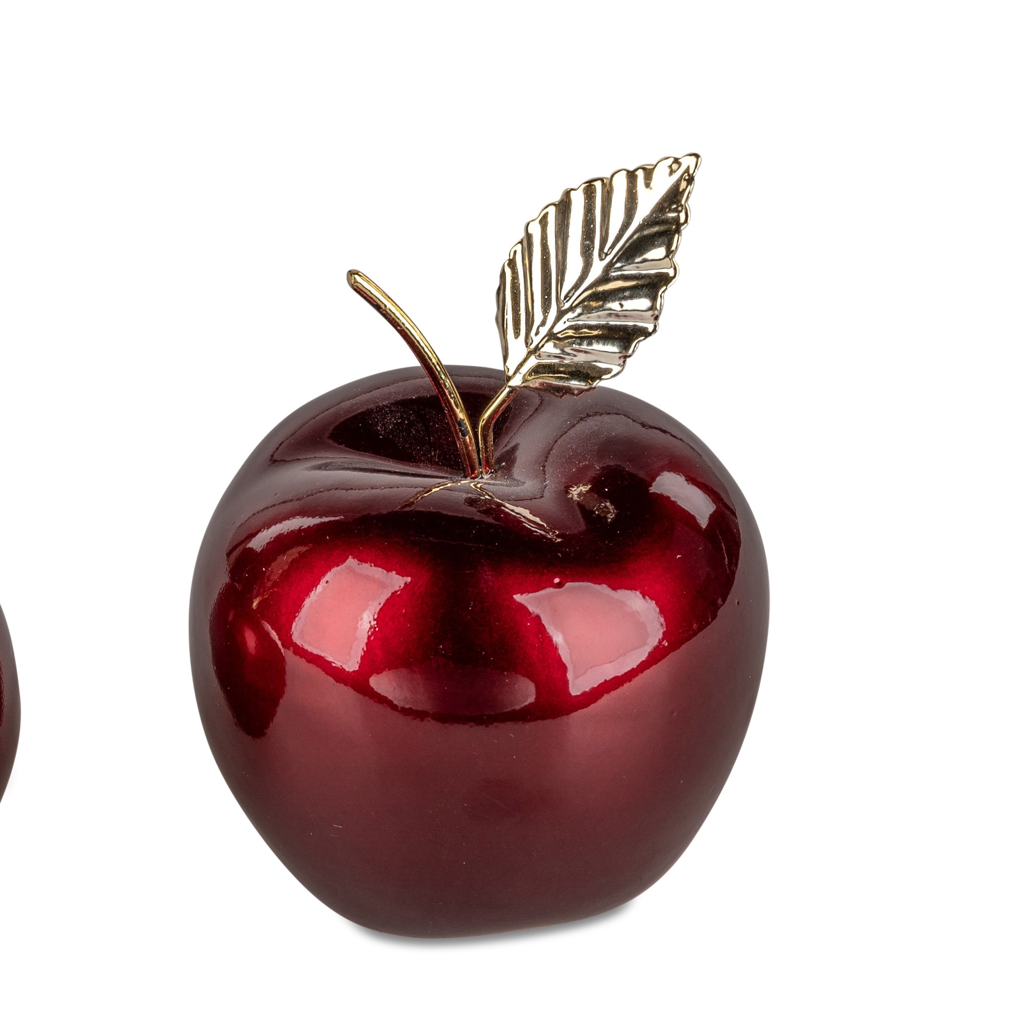 Dekoobjekt Apfel WINTERZEIT H. 12cm seidenmatt rot Steingut Formano Winter  | Dekofiguren und Objekte | Formano | Marken & Serien | CreaFlor Home